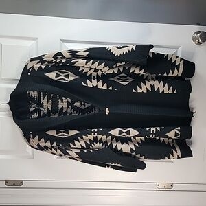 Allie & Rob Black and Cream Aztec Cardigan